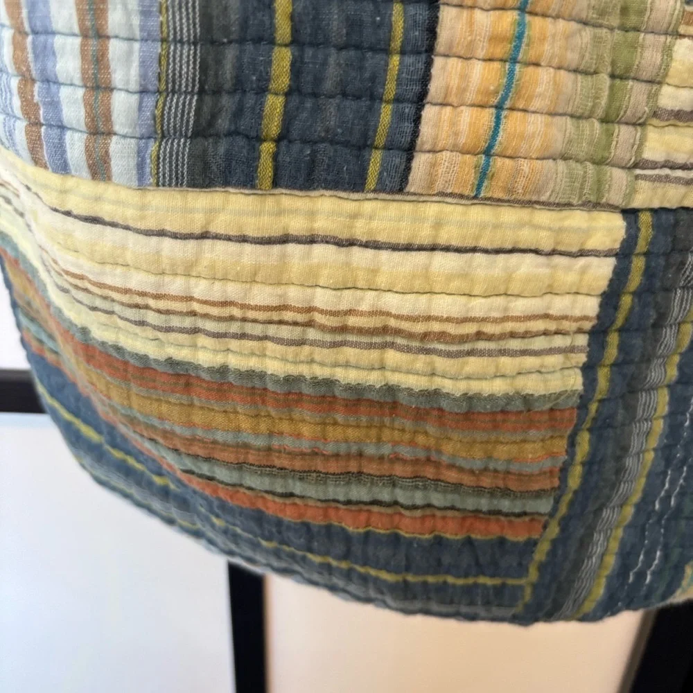 Chenab‎ One pillow case stripes boho neutral earth tones